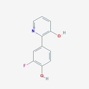 molecular formula C11H8FNO2 B6300059 2-(3-Fluoro-4-hydroxyphenyl)-3-hydroxypyridine, 95% CAS No. 1261909-33-4
