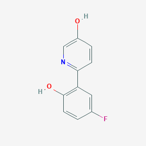 molecular formula C11H8FNO2 B6300071 2-(5-Fluoro-2-hydroxyphenyl)-5-hydroxypyridine, 95% CAS No. 1261911-65-2