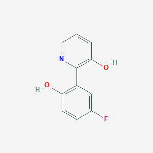 molecular formula C11H8FNO2 B6300073 2-(5-Fluoro-2-hydroxyphenyl)-3-hydroxypyridine, 95% CAS No. 1261981-46-7
