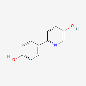 molecular formula C11H9NO2 B6300074 2-(4-Hydroxyphenyl)-5-hydroxypyridine, 95% CAS No. 1261917-44-5