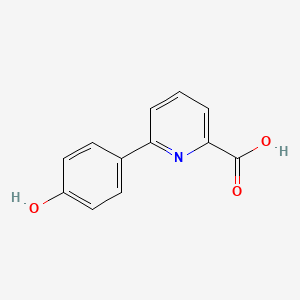 molecular formula C12H9NO3 B6300133 6-(4-Hydroxyphenyl)picolinic acid, 95% CAS No. 1261996-27-3