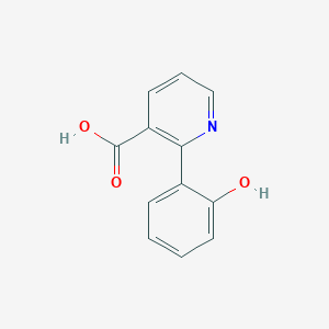 molecular formula C12H9NO3 B6300135 2-(2-Hydroxyphenyl)nicotinic acid, 95% CAS No. 1258633-18-9