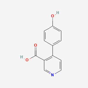 molecular formula C12H9NO3 B6300138 4-(4-Hydroxyphenyl)nicotinic acid, 95% CAS No. 1261982-41-5