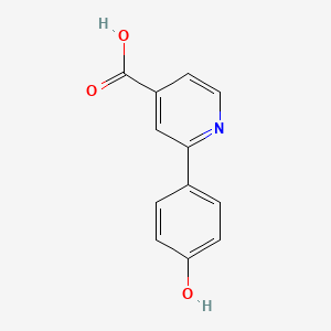 molecular formula C12H9NO3 B6300146 2-(4-Hydroxyphenyl)isonicotinic acid, 95% CAS No. 1258626-91-3