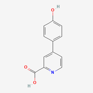 molecular formula C12H9NO3 B6300159 4-(4-Hydroxyphenyl)picolinic acid, 95% CAS No. 1258635-27-6