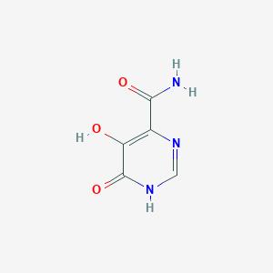 molecular formula C5H5N3O3 B6300197 5,6-Dihydroxy-pyrimidine-4-carboxylic acid amide CAS No. 954240-93-8