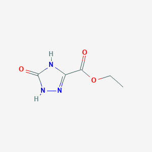 molecular formula C5H7N3O3 B6300203 Ethyl 5-oxo-4,5-dihydro-1H-[1,2,4]triazole-3-carboxylate CAS No. 54752-15-7