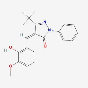 molecular formula C21H22N2O3 B6300220 3-(叔丁基)-4-((2-羟基-3-甲氧基苯基)亚甲基)-1-苯基-2-吡唑啉-5-酮 CAS No. 1047724-35-5