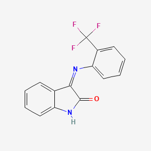 molecular formula C15H9F3N2O B6300300 3-((2-(Trifluoromethyl)phenyl)imino)indolin-2-one CAS No. 100108-81-4