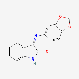 molecular formula C15H10N2O3 B6300301 3-(Benzo[3,4-d]1,3-dioxolen-5-ylimino)indolin-2-one CAS No. 1048915-21-4