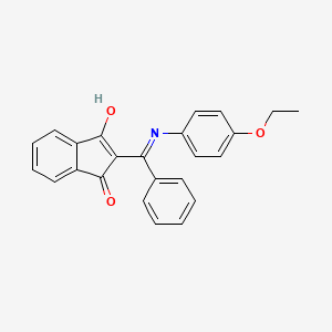 molecular formula C24H19NO3 B6300332 2-(((4-Ethoxyphenyl)amino)phenylmethylene)indane-1,3-dione CAS No. 80839-20-9