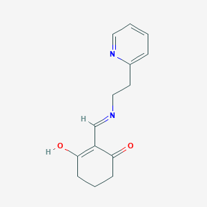 molecular formula C14H16N2O2 B6300337 2-(((2-(2-Pyridyl)ethyl)amino)methylene)cyclohexane-1,3-dione CAS No. 1024369-40-1