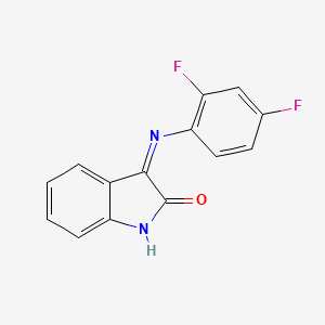 molecular formula C14H8F2N2O B6300354 3-((2,4-Difluorophenyl)imino)indolin-2-one CAS No. 100108-80-3