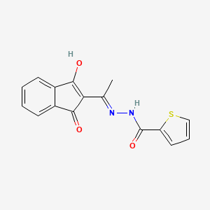 molecular formula C16H12N2O3S B6300391 N-(((1,3-Dioxoindan-2-ylidene)ethyl)amino)-2-thienylformamide CAS No. 1022736-84-0