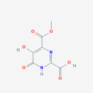 molecular formula C7H6N2O6 B6300395 5,6-Dihydroxy-pyrimidine-2,4-dicarboxylic acid 4-methyl ester, 95% CAS No. 518047-30-8
