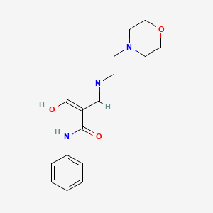molecular formula C17H23N3O3 B6300407 2-Acetyl-3-((2-morpholin-4-ylethyl)amino)-N-phenylprop-2-enamide CAS No. 1025520-90-4