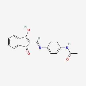 molecular formula C18H14N2O3 B6300451 N-(4-(((1,3-Dioxoindan-2-ylidene)methyl)amino)phenyl)ethanamide CAS No. 134828-25-4