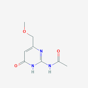 molecular formula C8H11N3O3 B6300453 N-[4-Hydroxy-6-(methoxymethyl)pyrimidin-2-yl]acetamide CAS No. 883034-06-8