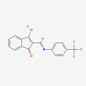 molecular formula C17H10F3NO2 B6300470 2-(((4-(Trifluoromethyl)phenyl)amino)methylene)indane-1,3-dione CAS No. 1024394-73-7