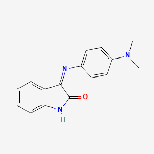 molecular formula C16H15N3O B6300501 3-((4-(二甲氨基)苯基)亚氨基)吲哚啉-2-酮 CAS No. 42407-81-8
