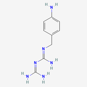 molecular formula C9H14N6 B6300558 N-(4-Aminobenzyl)biguanide CAS No. 2247773-24-4