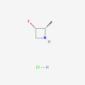 molecular formula C4H9ClFN B6300559 (2S,3S)-3-Fluoro-2-methylazetidine hydrochloride CAS No. 2231664-75-6