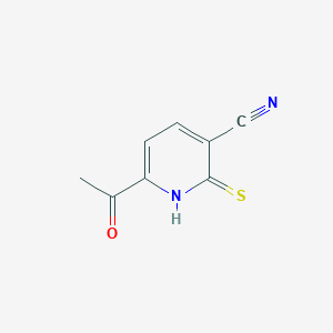 molecular formula C8H6N2OS B063006 6-Acetyl-2-mercaptonicotinonitrile CAS No. 175277-42-6