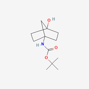 molecular formula C12H21NO3 B6300617 t-Butyl N-(4-hydroxynorbornan-1-yl)carbamate CAS No. 2231676-44-9