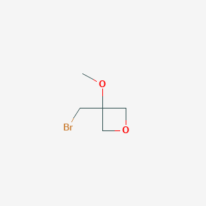 molecular formula C5H9BrO2 B6300625 3-(Bromomethyl)-3-methoxyoxetane CAS No. 2306278-53-3
