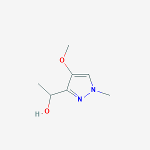 molecular formula C7H12N2O2 B6300635 1-(4-Methoxy-1-methyl-1H-pyrazol-3-yl)ethanol CAS No. 2207960-17-4