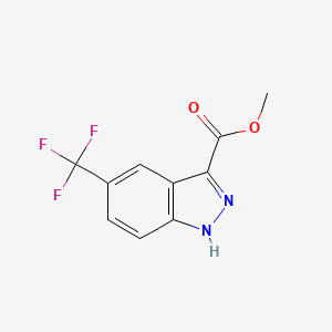 molecular formula C10H7F3N2O2 B6300676 Methyl 5-(trifluoromethyl)-1H-indazole-3-carboxylate CAS No. 1643938-28-6
