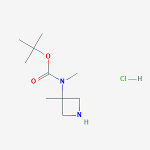 molecular formula C10H21ClN2O2 B6300697 t-Butyl methyl(3-methylazetidin-3-yl)carbamate hydrochloride CAS No. 2231674-63-6