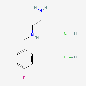 molecular formula C9H15Cl2FN2 B6300703 N1-(4-Fluoro-benzyl)-ethane-1,2-diamine dihydrochloride CAS No. 828-18-2