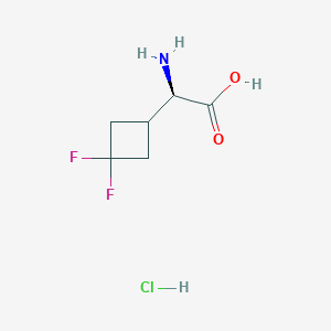 molecular formula C6H10ClF2NO2 B6300707 (2R)-2-Amino-2-(3,3-difluorocyclobutyl)acetic acid hydrochloride CAS No. 2231665-48-6