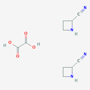 molecular formula C10H14N4O4 B6300775 Azetidine-2-carbonitrile hemioxalate CAS No. 2007909-38-6
