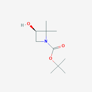 molecular formula C10H19NO3 B6300795 叔丁基(3R)-3-羟基-2,2-二甲基-氮杂环丁烷-1-羧酸酯 CAS No. 2227199-03-1