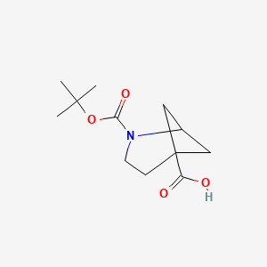 molecular formula C12H19NO4 B6300807 2-(叔丁氧羰基)-2-氮杂双环[3.1.1]庚烷-5-羧酸 CAS No. 1882055-86-8