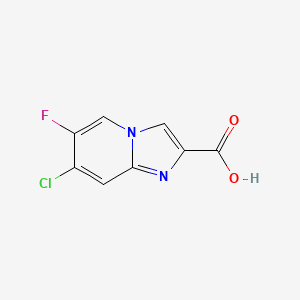 molecular formula C8H4ClFN2O2 B6300814 7-Chloro-6-fluoro-imidazo[1,2-a]pyridine-2-carboxylic acid CAS No. 2227206-26-8