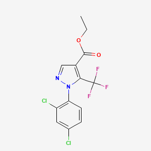 molecular formula C13H9Cl2F3N2O2 B6300820 Ethyl 1-(2,4-dichlorophenyl)-5-(trifluoromethyl)-1H-pyrazole-4-carboxylate CAS No. 98534-77-1