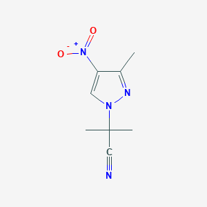molecular formula C8H10N4O2 B6300821 2-Methyl-2-(3-methyl-4-nitro-pyrazol-1-yl)propanenitrile CAS No. 2098581-80-5