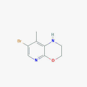 molecular formula C8H9BrN2O B6300837 7-溴-8-甲基-2,3-二氢-1H-吡啶并[2,3-b][1,4]恶嗪 CAS No. 2169906-55-0