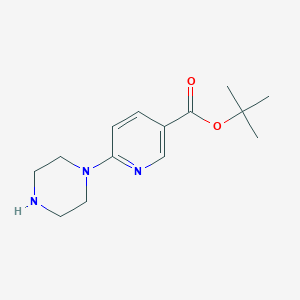 molecular formula C14H21N3O2 B6300848 6-Piperazin-1-yl-nicotinic acid tert-butyl ester CAS No. 2241579-90-6