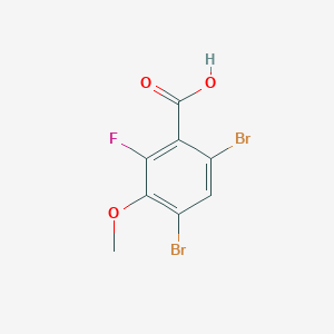 molecular formula C8H5Br2FO3 B6300860 4,6-Dibromo-2-fluoro-3-methoxybenzoic acid CAS No. 2413441-19-5