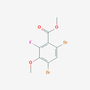 molecular formula C9H7Br2FO3 B6300866 Methyl 4,6-dibromo-2-fluoro-3-methoxybenzoate CAS No. 2239325-11-0