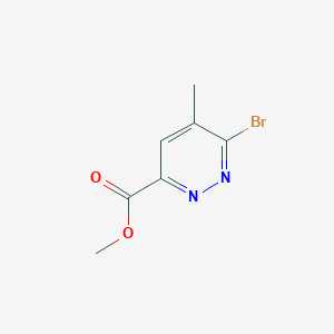 molecular formula C7H7BrN2O2 B6300887 Methyl 6-bromo-5-methylpyridazine-3-carboxylate, 95% CAS No. 2135332-83-9