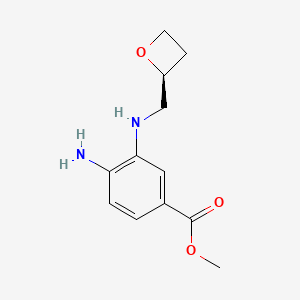 molecular formula C12H16N2O3 B6300899 Methyl 4-amino-3-[[(2S)-oxetan-2-yl]methylamino]benzoate CAS No. 2230200-74-3