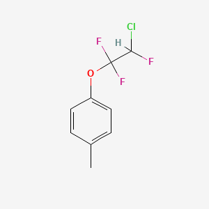 molecular formula C9H8ClF3O B6300918 1-(2-Chloro-1,1,2-trifluoroethoxy)-4-methylbenzene, 97% CAS No. 350-59-4