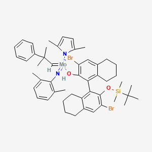 molecular formula C50H63Br2MoN2O2Si- B6300930 (R)-1-((3,3'-Dibromo-2'-((TBDMS)oxy) -[1,1'-bi-tetralin]-2-yl)oxy)-1-(2,5-diMe-1H-pyrrol-1-yl)-N-(2,6-diMe-Ph)-1-(2-Me-2-Ph-propylidene)molybdenum(VI) CAS No. 1300026-28-1