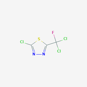 molecular formula C3Cl3FN2S B6300949 2-Chloro-5-(dichlorofluoromethyl)-1,3,4-thiadiazole, 80% CAS No. 99454-85-0