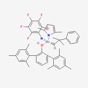 molecular formula C46H46F5MoN2O- B6300978 (2,5-DiMe-pyrrol-1-yl)(2,2'',4,4'',6,6''-hexaMe[1,1':3',1''-terphenyl]-2'-olato)(2-Me-2-Ph-propylidene)[perfluoroanilinato]Mo CAS No. 1433803-79-2